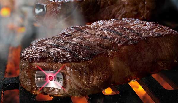 Le thermomètre à viande Steak Champ sonde sans fil et en couleurs