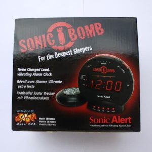 réveil Sonic Bomb SBB500SS de Sonic Alert vibreur pour sourd
