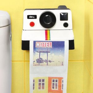 distributeur papier WC original et design Polaroid pour toilettes Polaroll