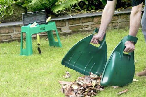 Ribiland – Lot De 2 Ramasse-feuilles Manuels Ultra Légers Pour Jardin (noir, Plastique)