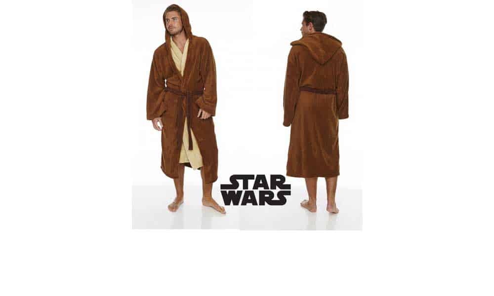 Peignoir De Bain Star Wars Jedi Unisexe Marron - 100% Polyester, Licence Officielle | Coupe Classique, Broderie